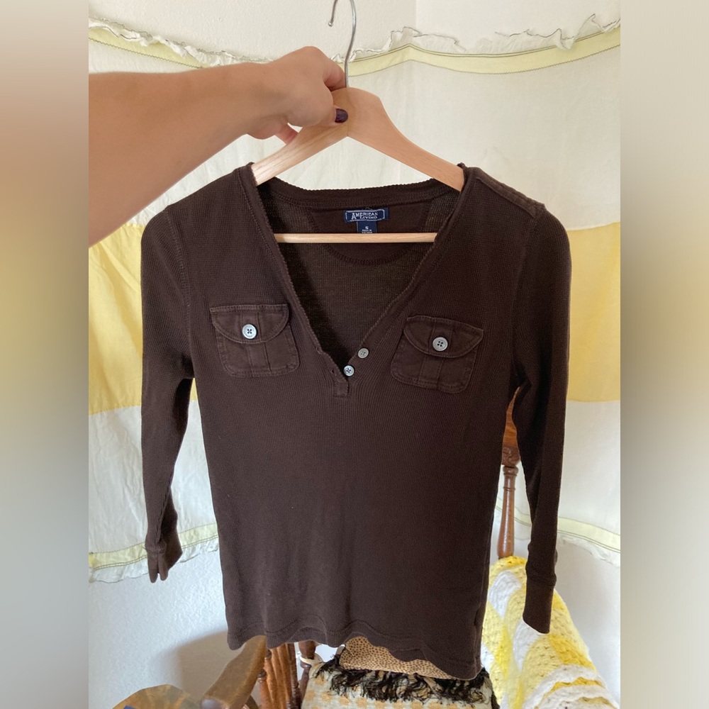Cute brown vintage long sleeve
